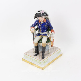 Porzellanfigur 'Der alte Fritz', sitzend