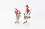 2 Porzellanfiguren 'Kavalier' u. 'Jäger'