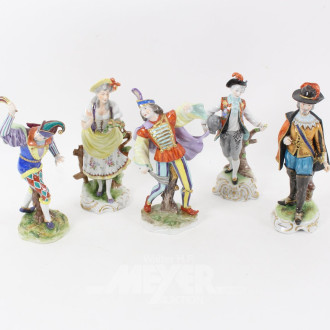 5 Porzellanfiguren versch. Manufakturen