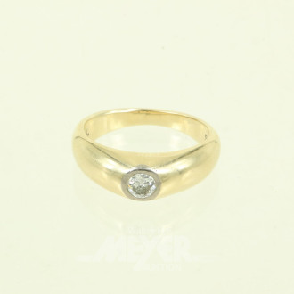 Kl. Solitärring, mit 1 kl. Brillant von ca. 0,20ct