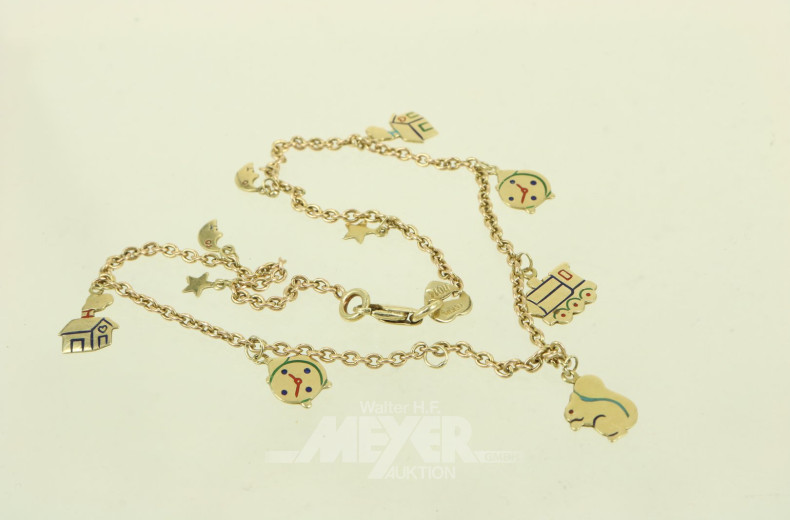 Fußkette mit kl. Anhängern