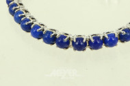 Armband, besetzt mit 33 kl. Lapislazuli-Cabochons