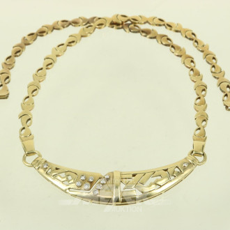 Collier mit 10 kl. Brillanten