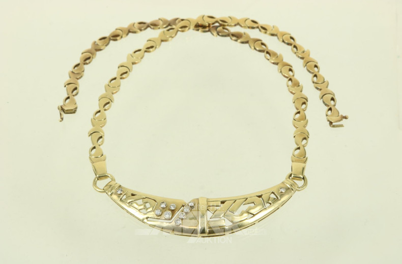 Collier mit 10 kl. Brillanten