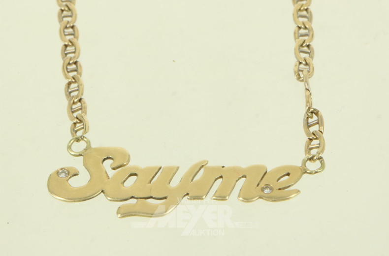 Halskette mit Namensschild 'Sayme'