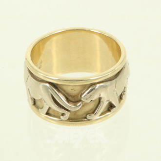 Bandring, mit Motiv 'umlaufender Panther'