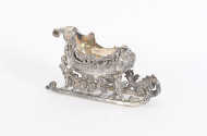 Tafelaufsatz 'Schlitten' in Silber