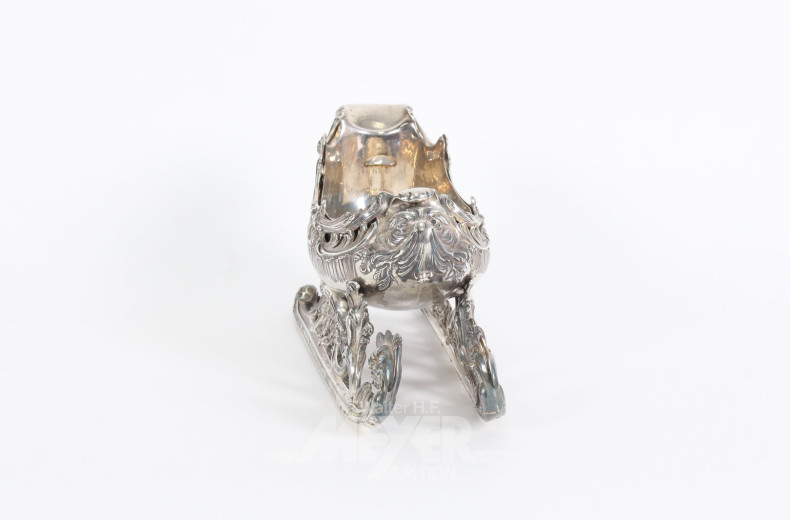 Tafelaufsatz 'Schlitten' in Silber