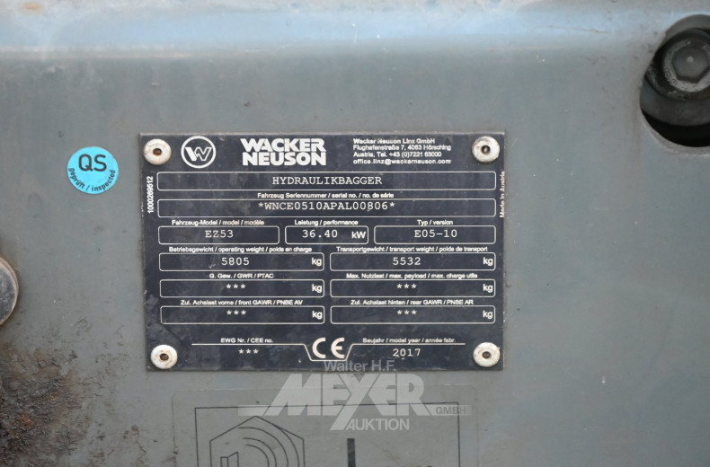 Kettenbagger Wacker Neuson EZ53