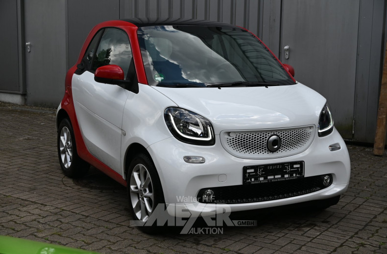 Smart fortwo, rot/weiß