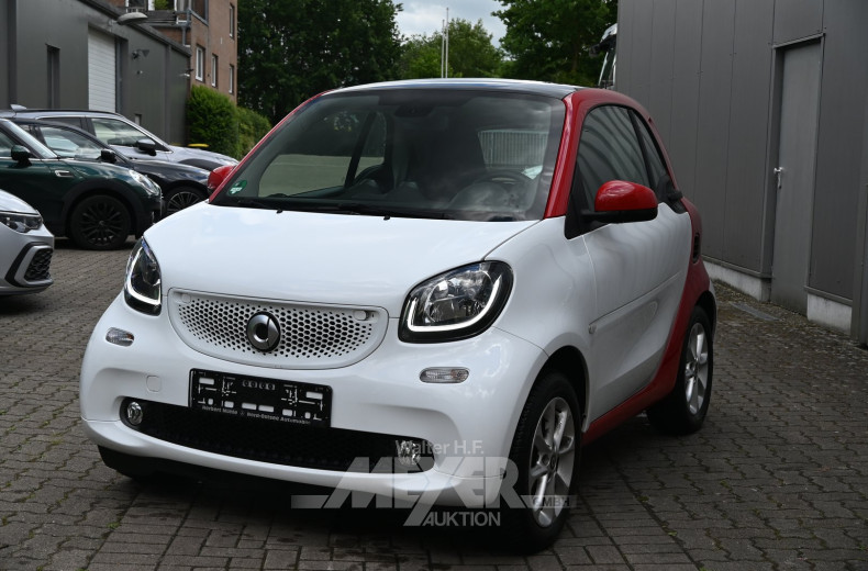 Smart fortwo, rot/weiß