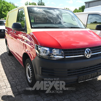 Volkswagen T6 Transporter, teilfoliert, gelb/rot