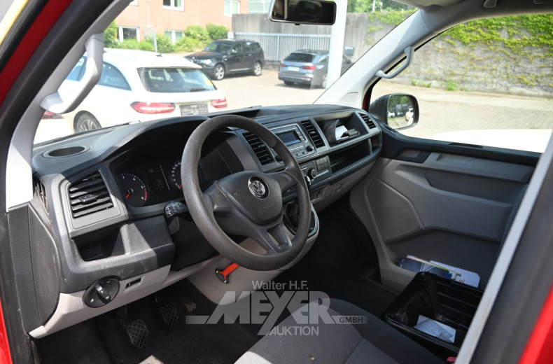 Volkswagen T6 Transporter, teilfoliert, gelb/rot