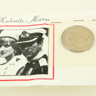 Hochzeitsmünze "Prince of Wales and Lady Diana"
