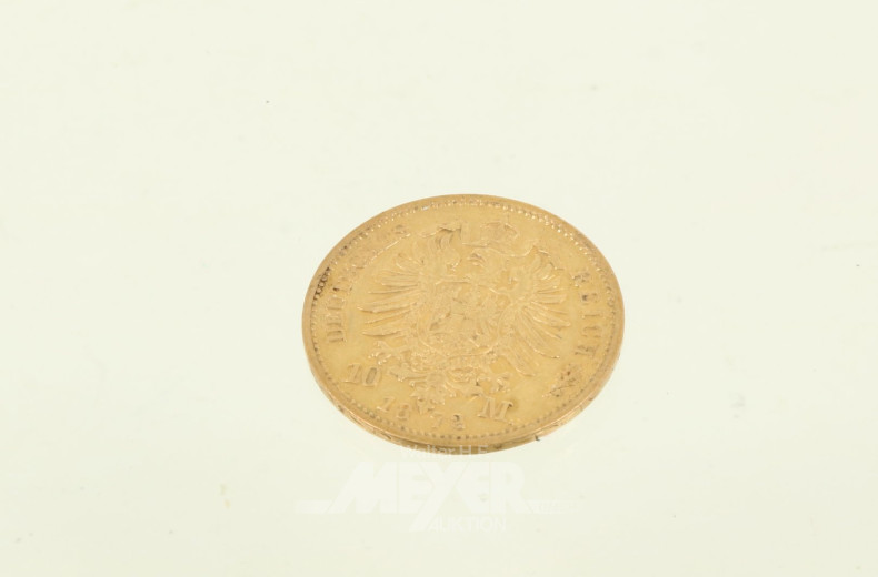 Goldmünze Dt. Kaiserreich 10 Mark Wilhelm I. 1872