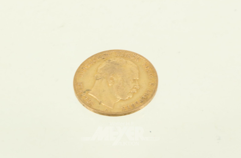 Goldmünze Dt. Kaiserreich 10 Mark Wilhelm I. 1872