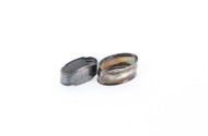 2 Serviettenringe mit Monogramm, dt. Hersteller