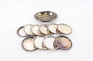 10 kl. Gebäckteller WMF und 1 Anbietschale, oval, versilbert