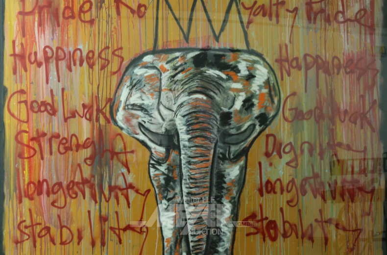 Gemälde/Mischtechnik "Elephants"