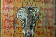 Gemälde/Mischtechnik "Elephants"