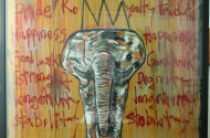 Gemälde/Mischtechnik "Elephants"