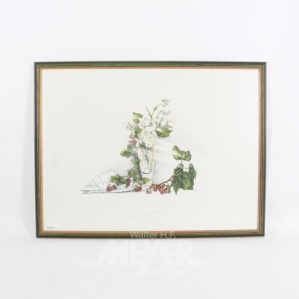 Lithographie "Blumenstillleben"
