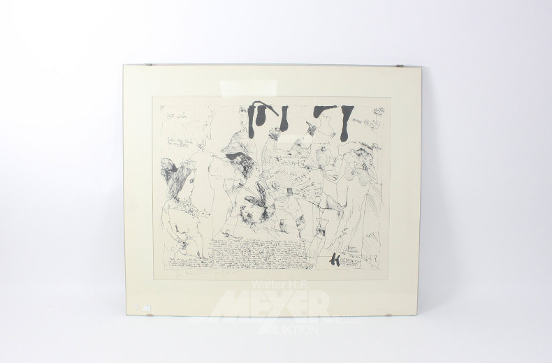 4 Druckgrafiken von Horst Janssen