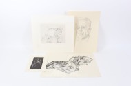 Kunstmappe mit gesammelten Werken u. Grafiken