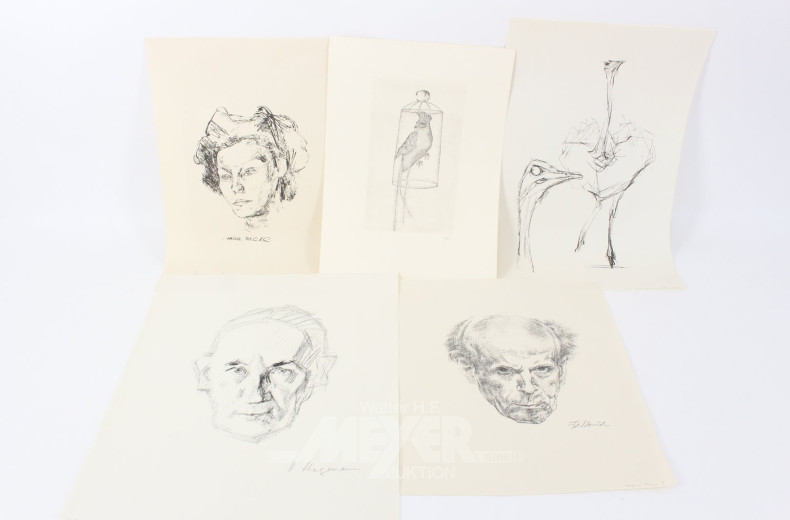 Kunstmappe mit gesammelten Werken u. Grafiken