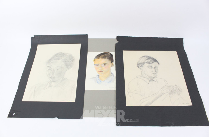 Kunstmappe mit gesammelten Werken u. Grafiken