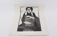Konvolut loser Druckgraphiken: u.a. Serigraphien, Holz- u. Lenolschnitte (7 Stück)
