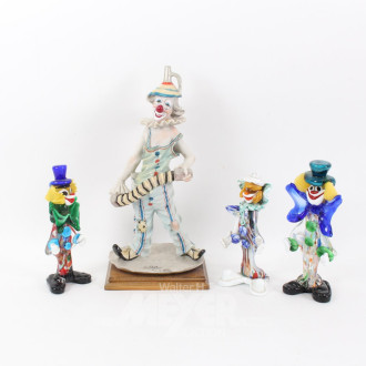 4 Versch. Clown-Figuren