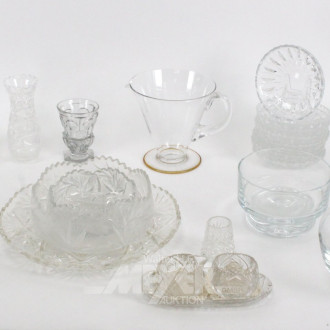 Konvolut Glas- u. Kristallteile, u.a.