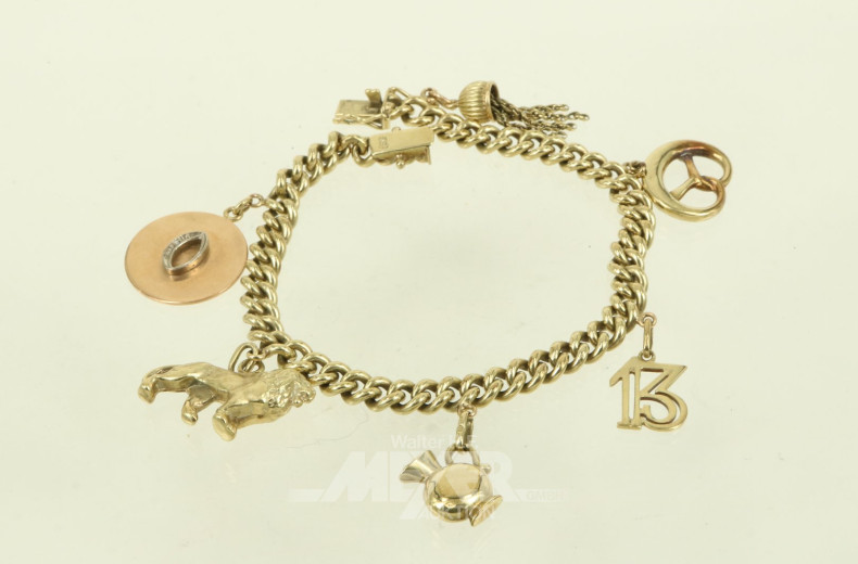 Bettelarmband mit 6 Anhängern