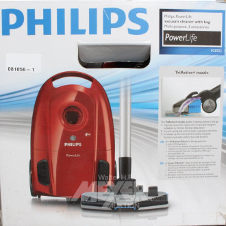 Staubsauger PHILIPS, rot, mit Zubehör