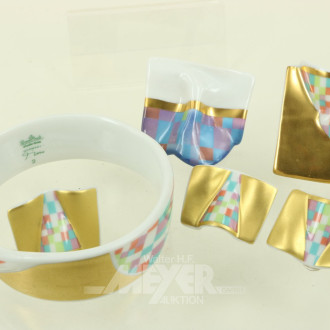 5 Teile Porzellan-Schmuck 'Signum' von Rosenthal