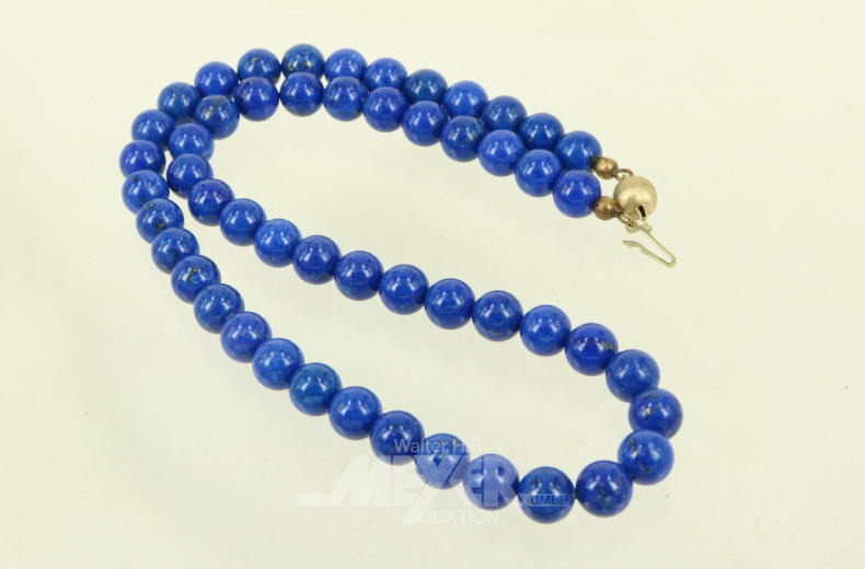 Lapislazuli-Kette mit Kugelschließe in 333 GG