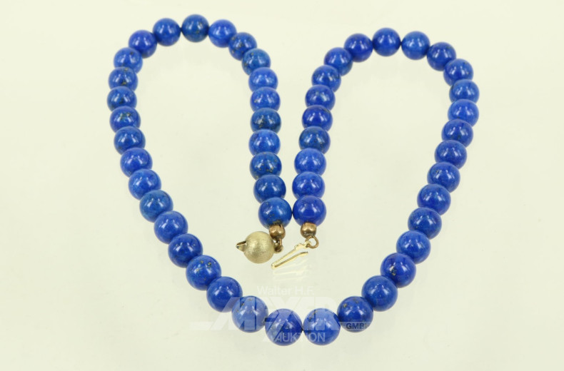 Lapislazuli-Kette mit Kugelschließe in 333 GG
