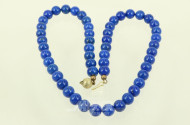 Lapislazuli-Kette mit Kugelschließe in 333 GG