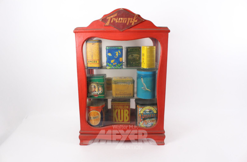 Werbevitrine "Trumpf", rot