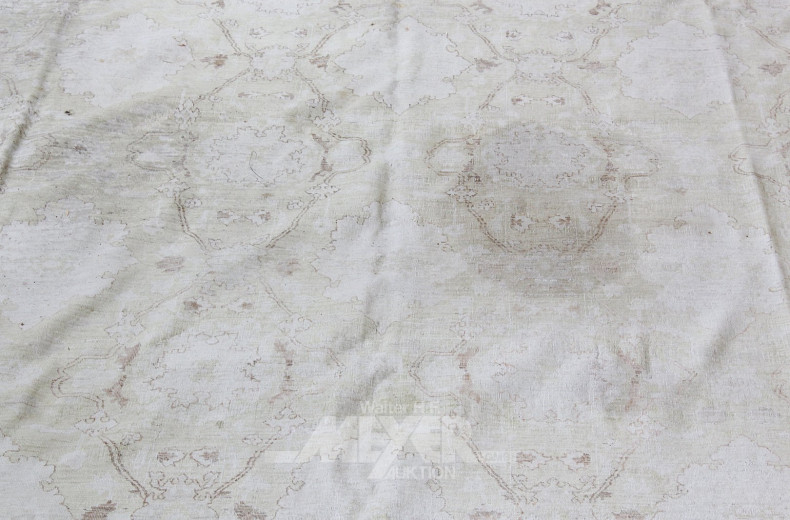 Webteppich, beigegrundig, floral