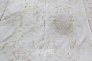 Webteppich, beigegrundig, floral