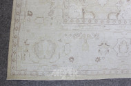 Webteppich, beigegrundig, floral