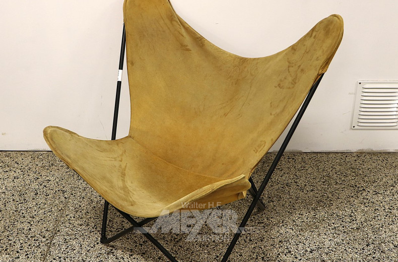 Ledersessel, "Butterfly-Chair", 60er Jahre