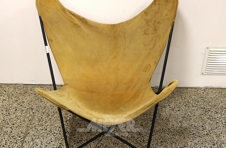 Ledersessel, "Butterfly-Chair", 60er Jahre