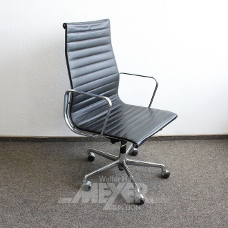 Büro-Armlehndrehstuhl, schwarz