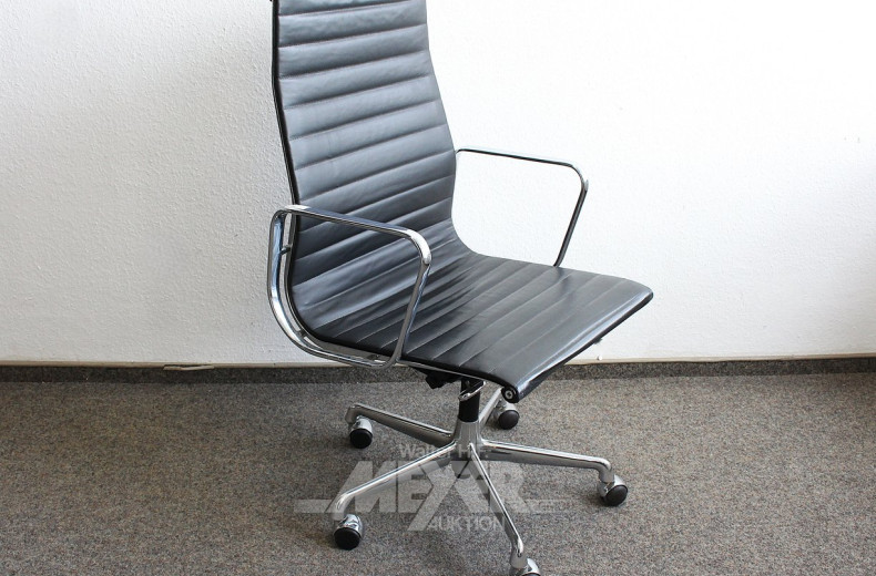 Büro-Armlehndrehstuhl, schwarz