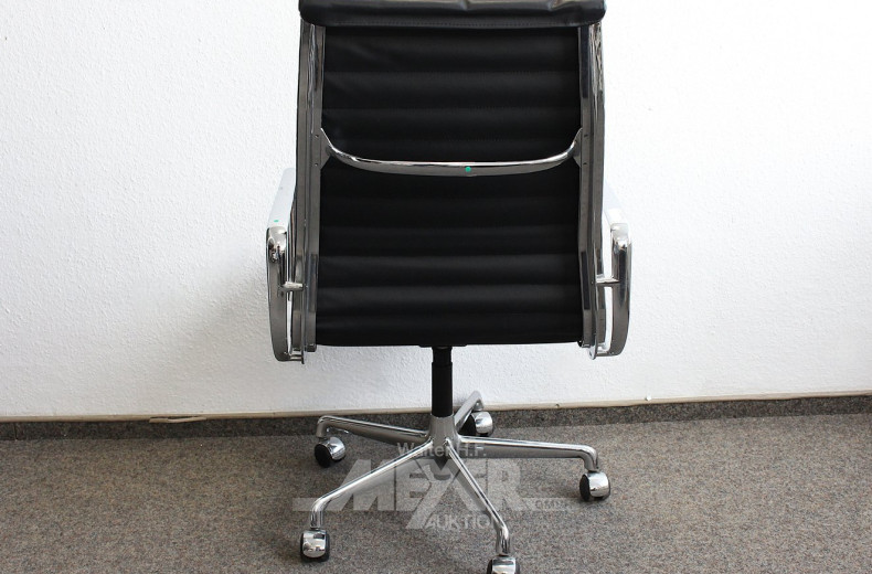 Büro-Armlehndrehstuhl, schwarz