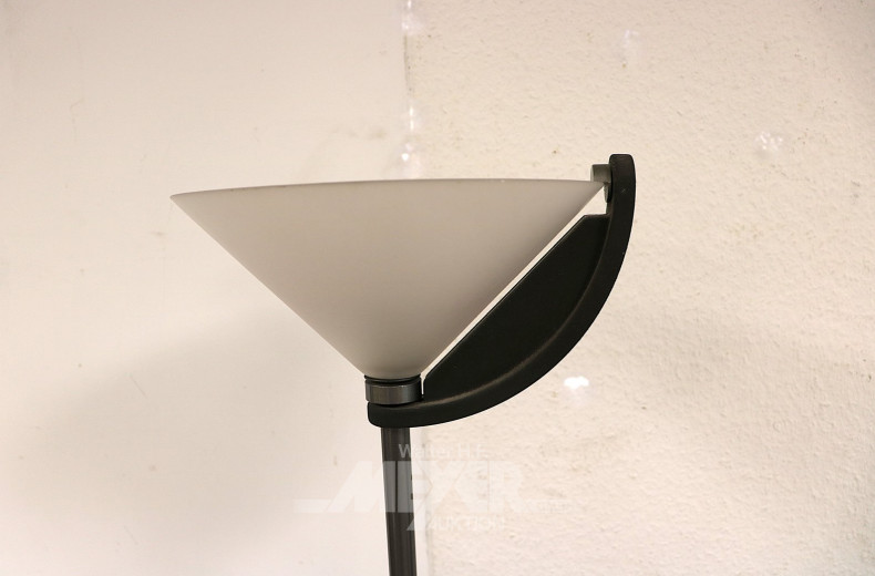 Stehlampe mit Glasschirm / Deckenfluter
