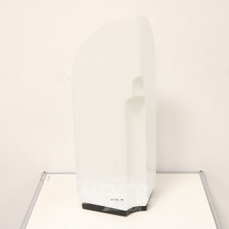 mod. Glas-Tischlampe, weiß